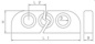 Preview: TyeTec® Fairleads 12mm vierfach, Durchgangsbohrung