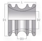 Preview: TyeTec® Hauls Schotbeiholer 30 x 25mm