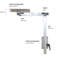 Preview: Lagun Tischgestell Silber 500 mm