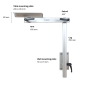 Preview: Lagun Tischgestell Silber 700 mm