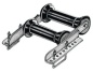 Preview: Hintere Schwenkrolle, doppelt 60 mm