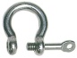 Preview: Geschweifter Schäkel Schlüsselbolzen AISI 316 4 mm