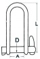 Preview: Schäkel m. Schnappverschluss AISI 316 5 mm