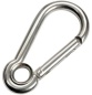 Preview: Karabinerhaken ohne Bolzen m. Auge AISI 316 6 mm