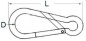 Preview: Karabinerhaken AISI 316, asym. Öffnung 100 mm