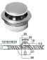 Preview: Knopf Messing, verchromt 13 mm