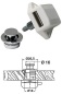 Preview: Druckknopfschloß Nylon/Messing, verchromt 16 mm