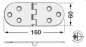 Preview: Scharnier, umgekehrt heavy duty 160x60 mm