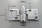 Preview: Scharnier AISI316 hochglanzpoliert 100x50 mm links