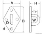 Preview: VA-Stahl-Augplatte, rautenförmig 40x64 mm - Zusatzbild 1