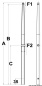 Preview: Relingstutz m. Drahtdurchlass AISI316 610 mm - Zusatzbild 1