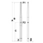 Preview: Relingstütze AISI 316 610 mm