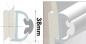Preview: PVC-Profilleiste, weiß 38 mm 2 x 2 Meter - Zusatzbild 1