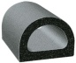 Preview: Selbsthaftende EPDM-Profil, schwarz 17,5x16,9 mm