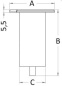 Preview: Versenkte Buchse 95mm, 6°-Winkel