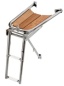 Preview: Bugspriet AISI 316/Teak m. Leiter, 2 Stufen