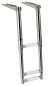 Preview: Teleskopbadeleiter, schmal AISI316 3-stufig weiß
