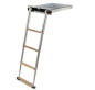Preview: Ausziehbare Badeleiter Top Line, 4-stufig, Teak, AISI 316 - Zusatzbild 1