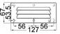 Preview: Lüftungsgitter VA-Stahl, poliert 67x127 mm
