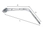 Preview: Davit Set mit Hebetaljen, gerades Heck 875mm