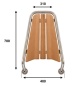 Preview: Bugplattform Teak 700x480 mm, Ø32 mm Rohr