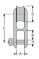 Preview: Antal NIRO Nitronic 50 Twin Halyard Blöcke, Leine Ø10-1