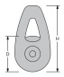 Preview: Antal Aluminium High Load Blöcke, Leine Ø8-10mm, D=40mm