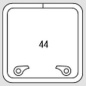 Preview: Decksluke Maße (Außen): 502 x 502mm