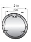 Preview: Bullaugen Typ PQ, Ø210/176 mm