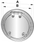 Preview: Bullauge Typ PW (198mm x 174mm)