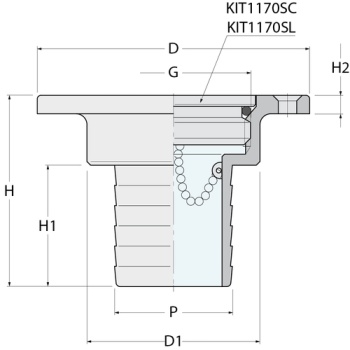 Guidi Deckseinfüllstutzen - G 11/2 P 38 - Zusatzbild 1