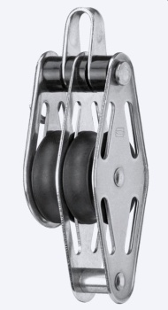 Doppelblock mit Hundsfott, Bügel (demontierbar)  Ø: 8mm