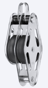 Doppelblock mit Hundsfott, Bügel (demontierbar) Ø: 10mm