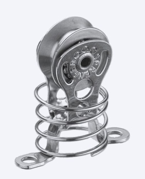 Block mit durchgehendem Bügel, Fenderöse, Feder Ø: 4mm