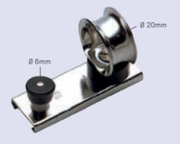 Schlitten mit drehbarer Leitöse 20 x 3 mm