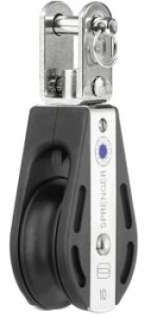 Block mit U-Wirbel (arretierbar) - 10mm (Nadellager)