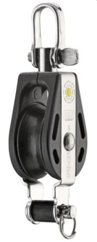 Block mit Wirbel, Hundsfott (demontierbar) - 8mm (Gleitlager)