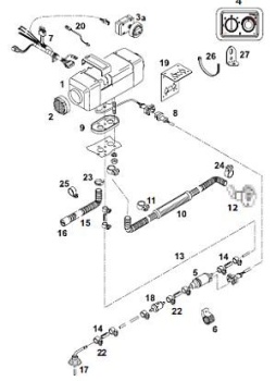 Webasto LU Air Top Evo 55 24V Diesel mit Standard Bedienelement