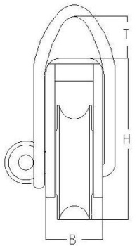 Loopblock Serie 1, 37mm Gleitlager, kurzer Loop
