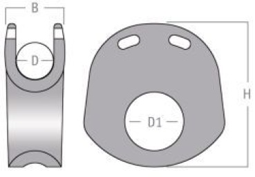 NMP Block für 12mm Tauwerk