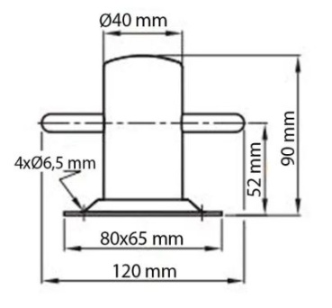 Poller Typ ACHIL 80 mit Grundplatte