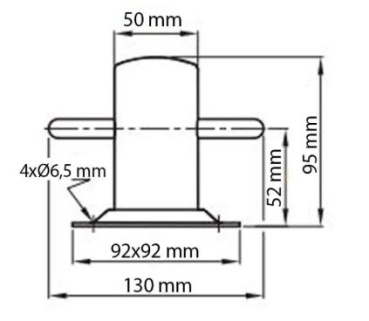 Poller Typ ACHIL 90 mit Grundplatte