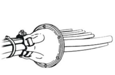 Kabeldurchlaß aus PVC, schwarz