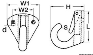 Platte mit Karabiner, 35mm