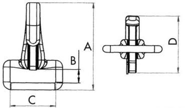 Karabinerhaken VA-Stahl Schnapper 30mm-Riemen