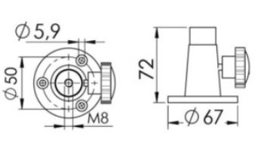 Halterung f. Leuchten, Deckmontage - Zusatzbild 1