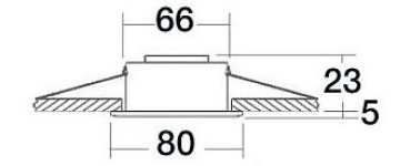 Asterope Einbauleuchte mScheinwerfer goldenfarbe