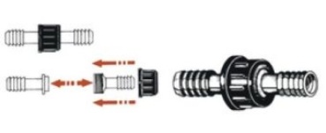 Nylonanschluss, zylinderförmig 12 mm