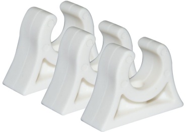Clip für Rohr, 22/24 mm weiß