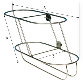 NIRO Fenderkorb, schräges Modell für 2 Fender (rechts)